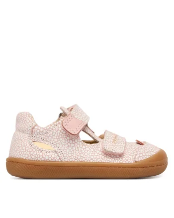 Pantofi copii,  piele naturala, roz, sistem inchidere Velcro