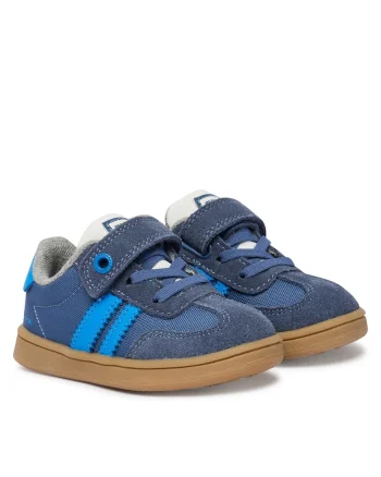 Pantofi copii,  piele naturala, velcro, albastru,