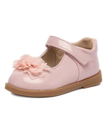 Balerini Fete,  material textil, roz, sistem inchidere Velcro