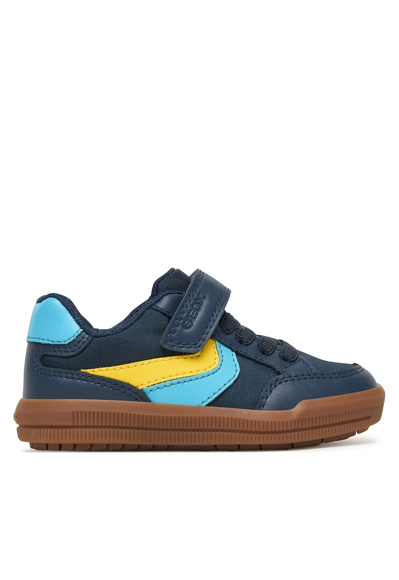 Pantofi copii  albastru, piele ecologica, sistem inchidere Velcro