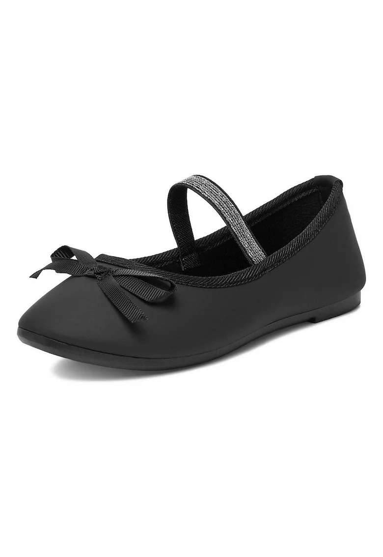 Balerini copii,  negru, material sintetic, pentru fete