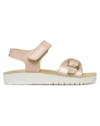 Sandale  piele ecologica, roz,