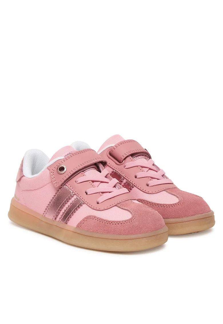 Pantofi copii,  piele naturala, roz, sistem inchidere Velcro