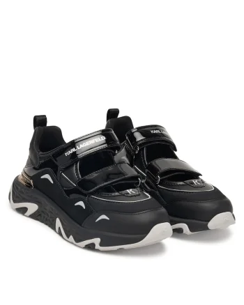 Tenisi dama,  piele naturala, negru, velcro, Negru
