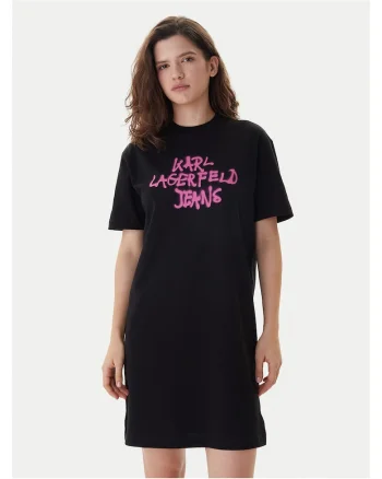 Rochie casual Femei,  bumbac organic, negru