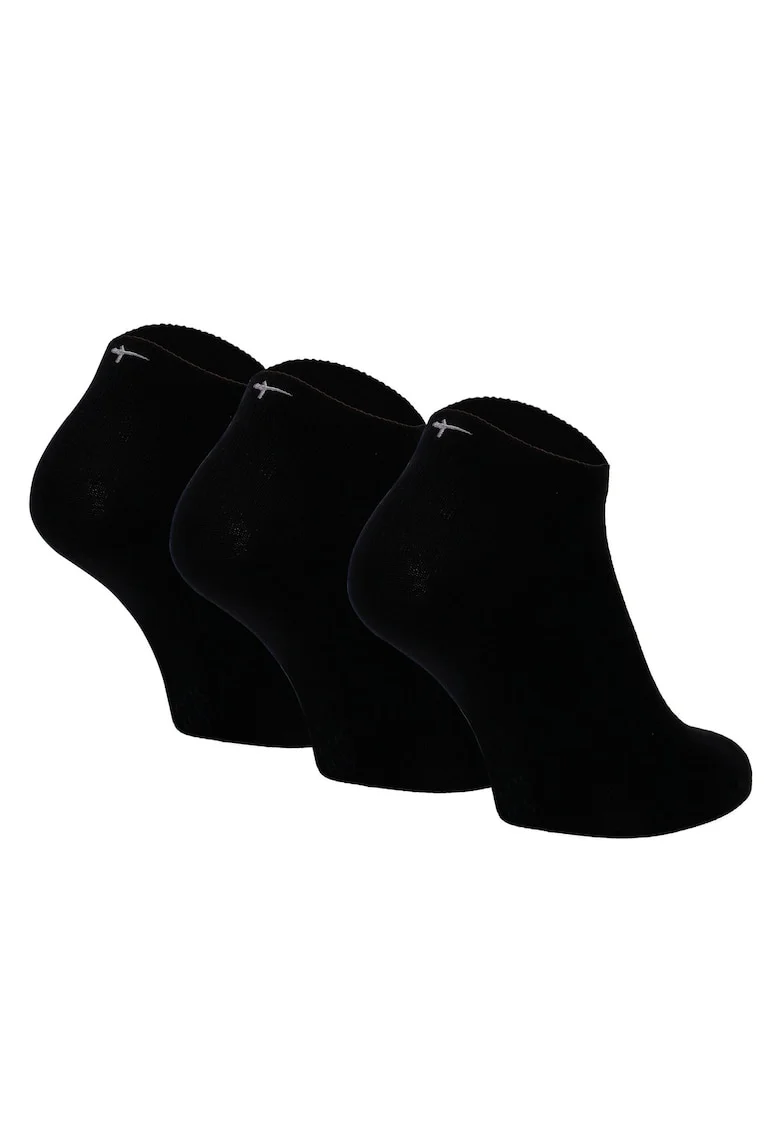 Tamari, Set de sosete pana la glezna din amestec de bumbac - 3 perechi, Negru