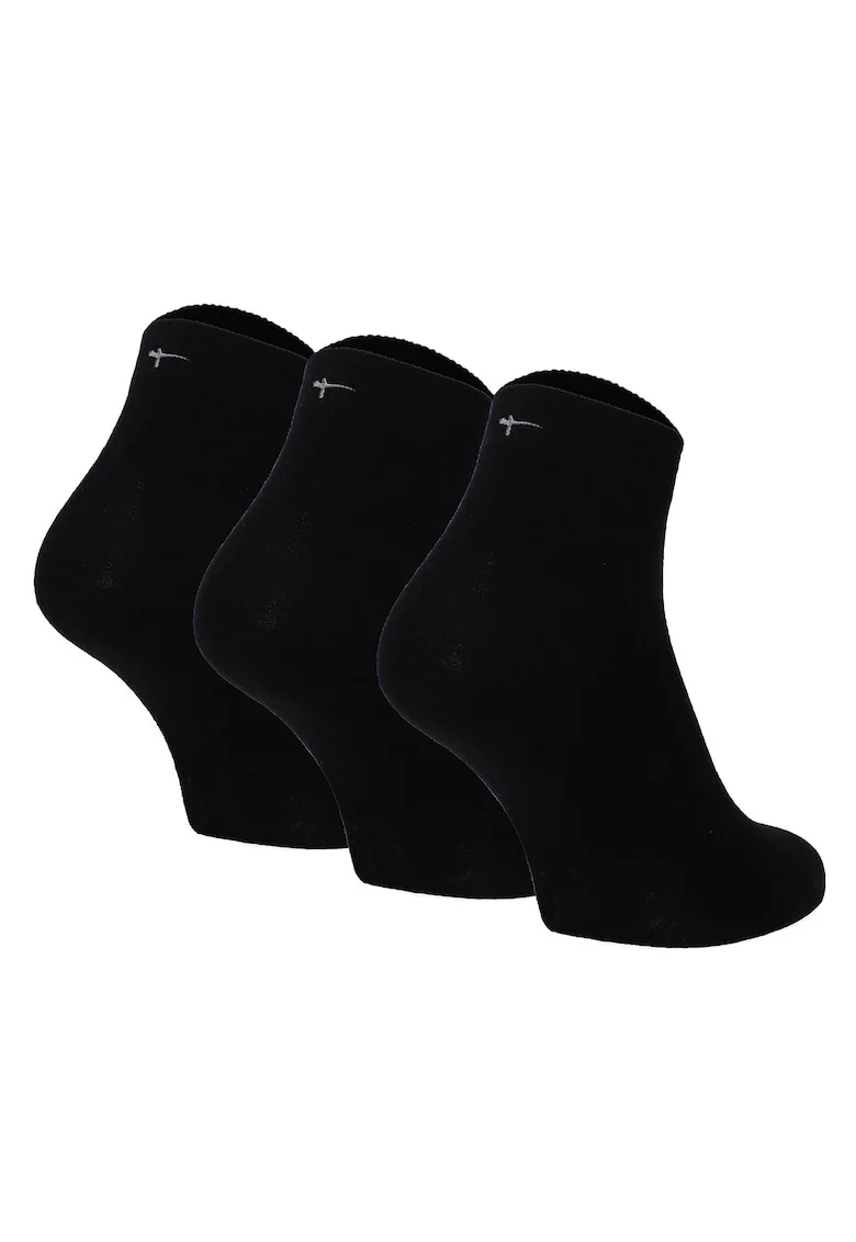 Tamari, Set de sosete scurte din amestec de bumbac - 3 perechi, Negru
