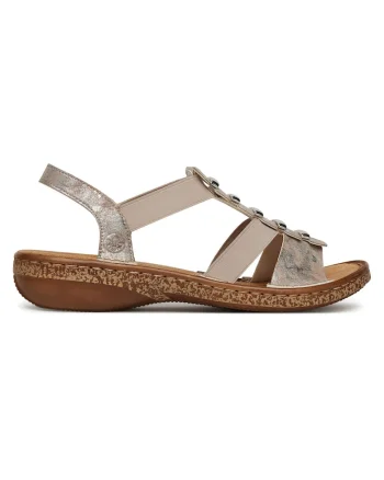 Sandale dama,  piele ecologica, confortabile, gri