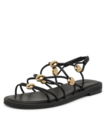Sandale dama,  piele, negru