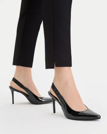 Pantofi de dama,  piele ecologica, negru