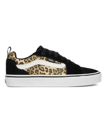 Tenisi dama,  piele naturala, negru, animal print