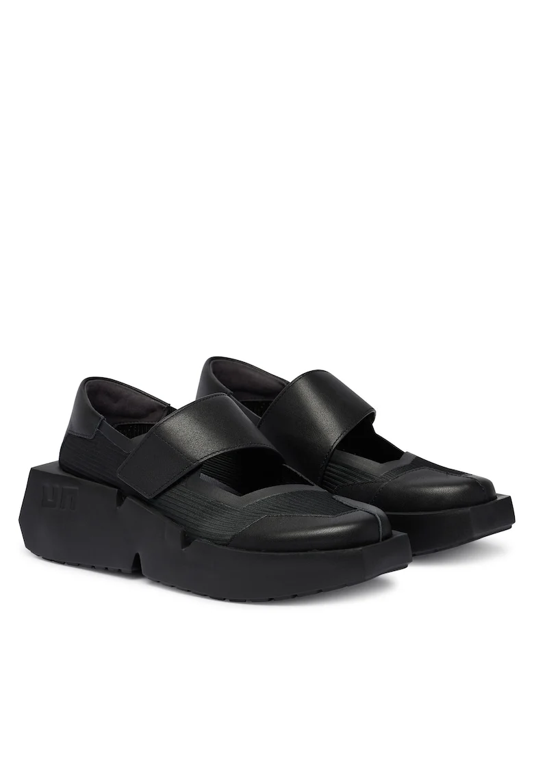 Tenisi dama,  piele naturala, negru, sistem inchidere Velcro