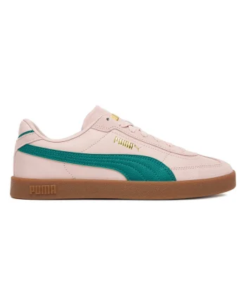 Tenisi dama,  piele naturala/textil, roz/verde