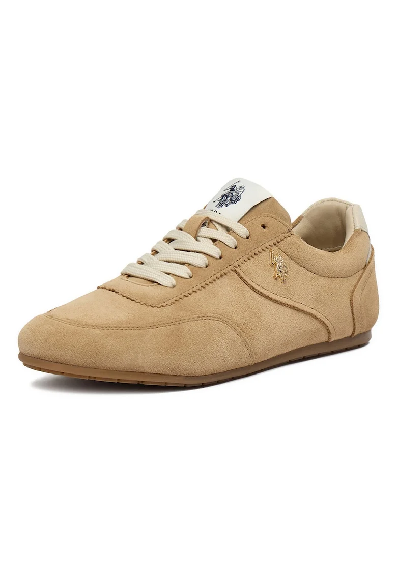 Tenisi dama, U.S. Polo Assn, piele naturala, bej, pentru femei