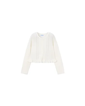 Cardigan copii  cu nasturi, Ecru