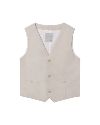 Vesta copii,  bumbac, bej, 90% bumbac, 10% in