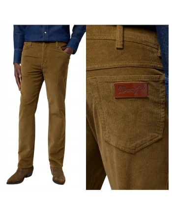 Blugi Barbati,  Texas, Straight Fit, Talie Medie, Lungi, Fermoar, 5 Buzunare, Bumbac, Maro, Maro deschis