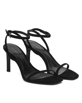 Sandale dama,  piele naturala, stiletto, negru