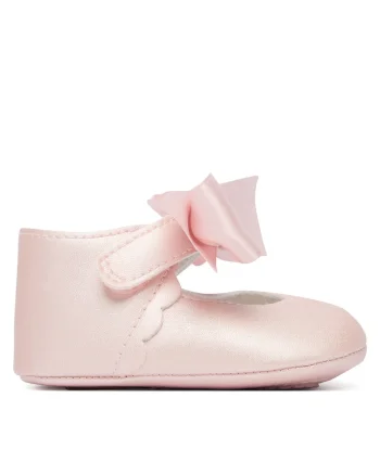 Balerini fete,  velcro, roz, piele ecologica