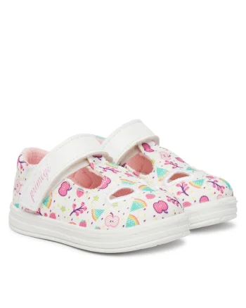 Pantofi fete 1355144,  Textil, Alb