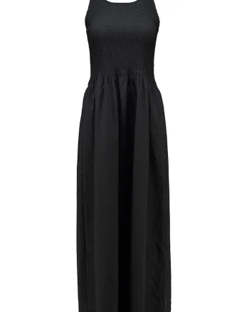 Rochie midi cu croiala evazata, Negru
