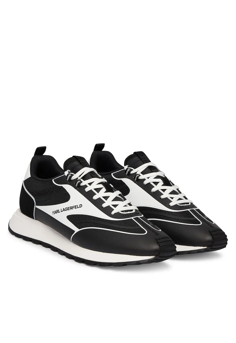 Tenisi barbati,  piele naturala, negru, material sintetic