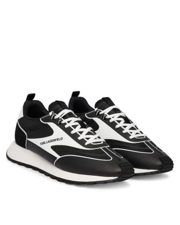 Tenisi barbati,  piele naturala, negru, material sintetic