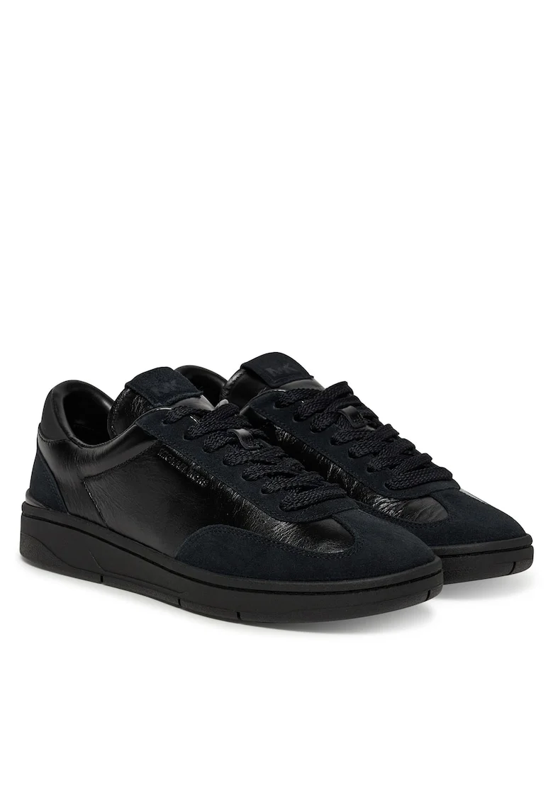 Tenisi barbati,  piele naturala, negru, design modern, durabilitate