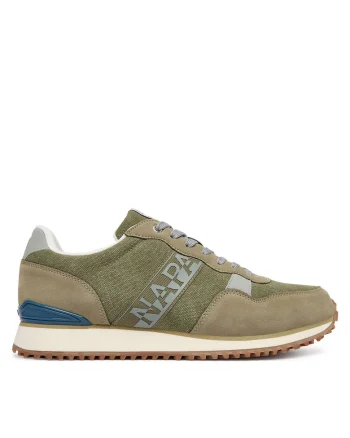 Tenisi barbati,  piele naturala, kaki