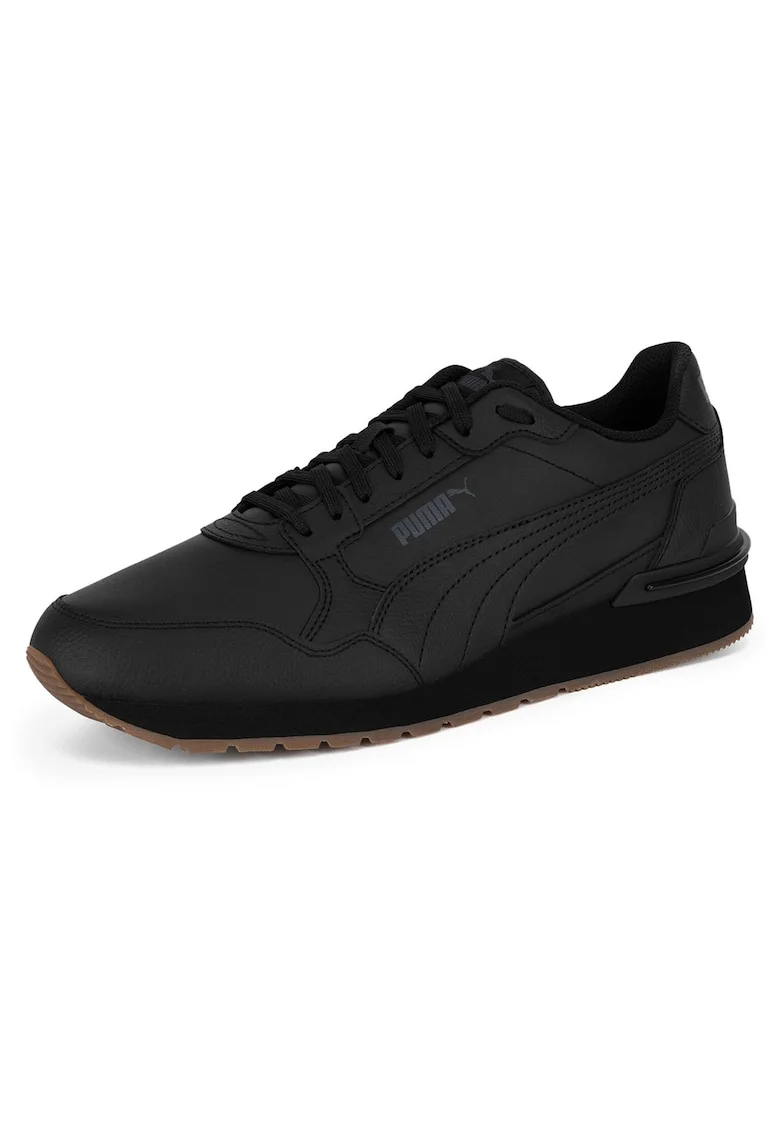 Tenisi barbati,  piele naturala, negru, design sportiv, confort sporit