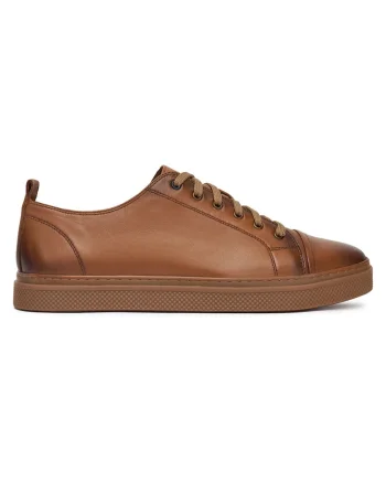 Tenisi barbati,  piele naturala, maro, elegant, confortabil,