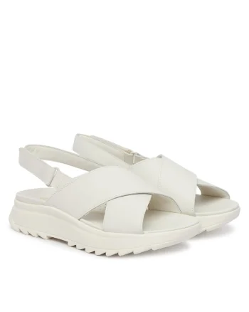 Sandale dama,  piele naturala, alb,