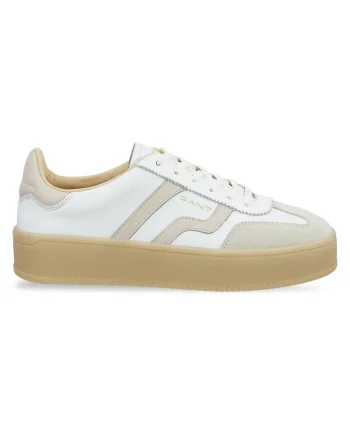Tenisi dama,  piele naturala, alb/bej,