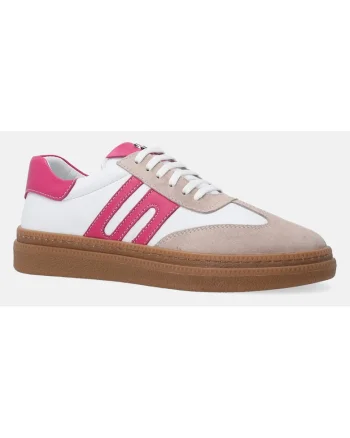 Pantofi sport de piele cu garnituri de piele intoarsa