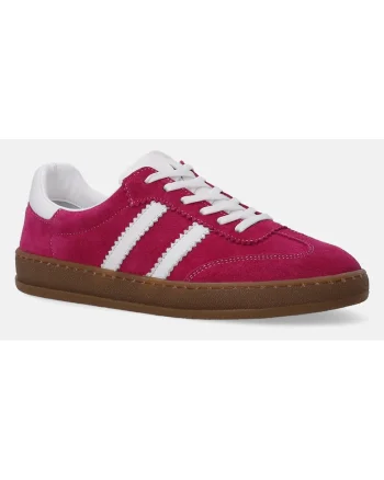 Pantofi sport din piele intoarsa cu talpa plata si sireturi