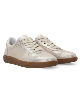 Pantofi sport din piele intoarsa cu glitter