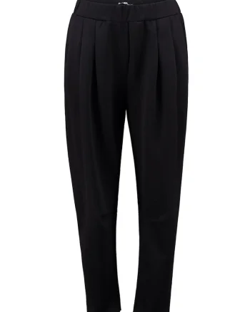 Pantaloni conici cu talie elastica, Negru