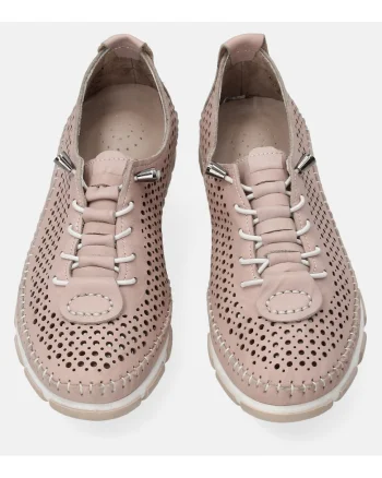 Pantofi sport din piele cu profil jos si perforatii Pantofi