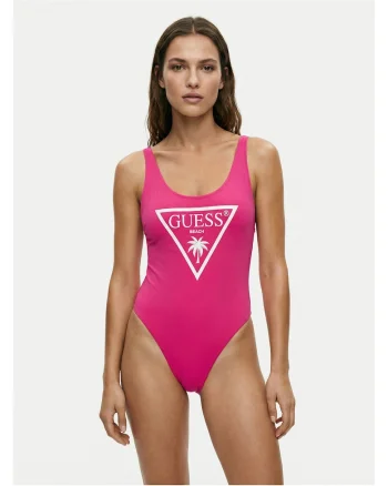 Costum de baie dama,  poliester, elastan, Roz