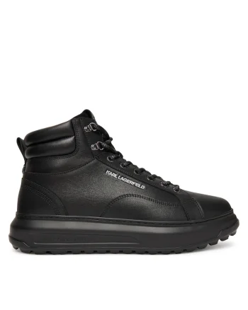 Tenisi barbati,  piele naturala, negru, cu platforma,
