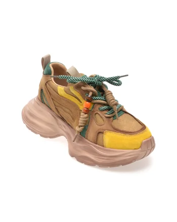 Pantofi sport GRYXX maro, 8663, din piele naturala