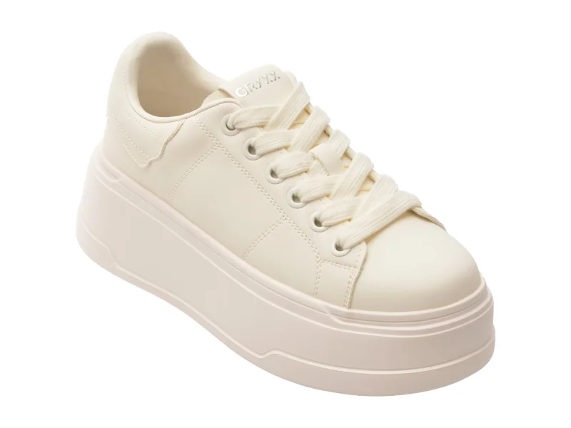 Pantofi sport GRYXX albi, 2608, din piele naturala