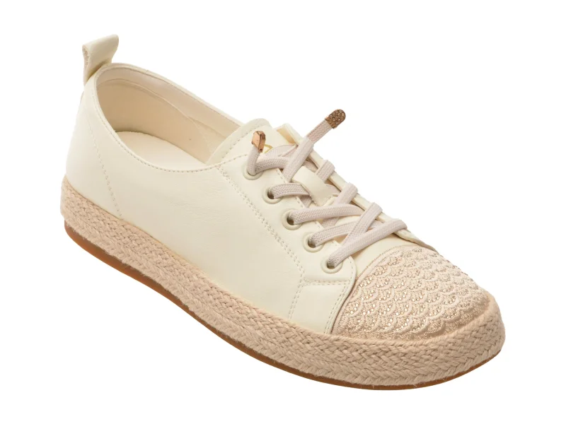 Pantofi sport EPICA albi, 552, din piele naturala