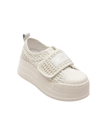 Pantofi sport GRYXX albi, 6771, din piele ecologica