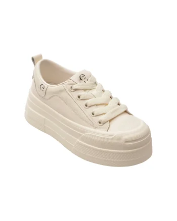 Pantofi sport EPICA albi, C119211, din piele naturala