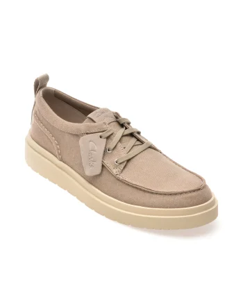 Mocasini CLARKS gri, POLDMOC, din material textil
