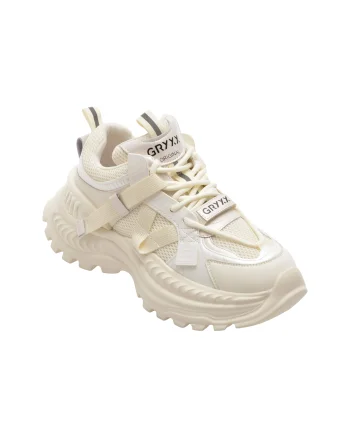 Pantofi sport GRYXX albi, 5960, din material textil