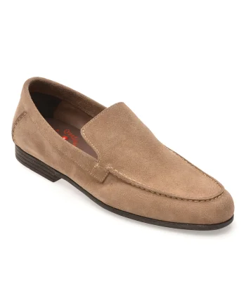 Mocasini OTTER gri, 5014, din piele intoarsa