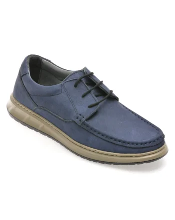 Mocasini SHOWMAN bleumarin, SH4102, din nabuc