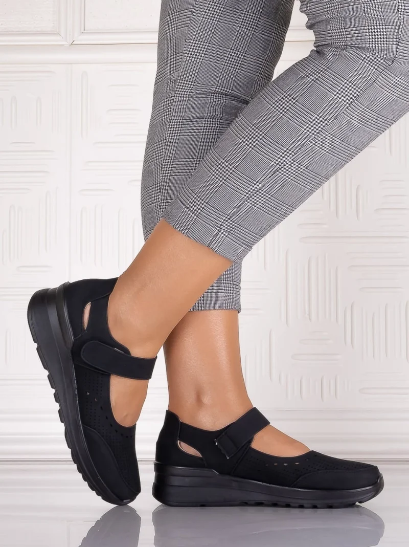 Pantofi dama casual Negrii din Piele Ecologica Altoia